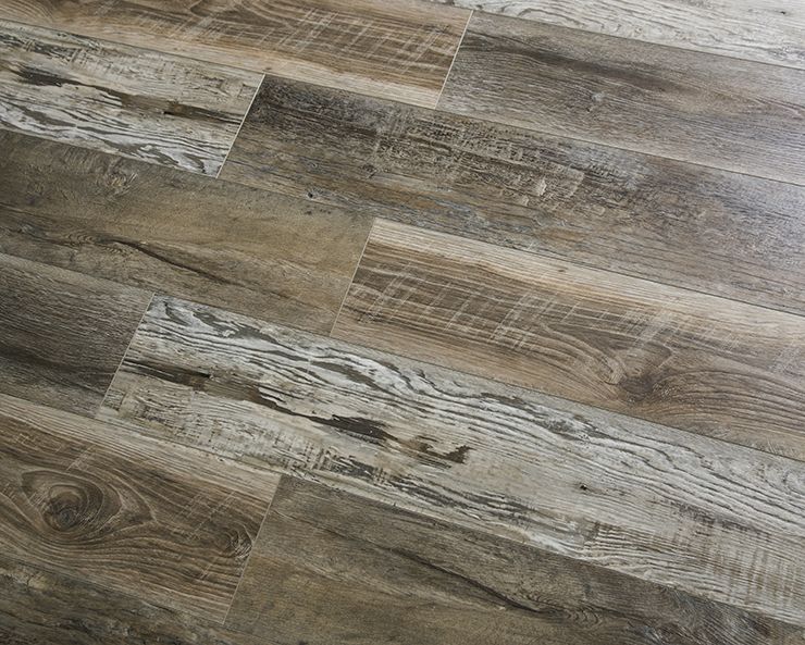 ПВХ Плитка Stone Floor SPC Дуб Лофт коричневый 340-16 НР