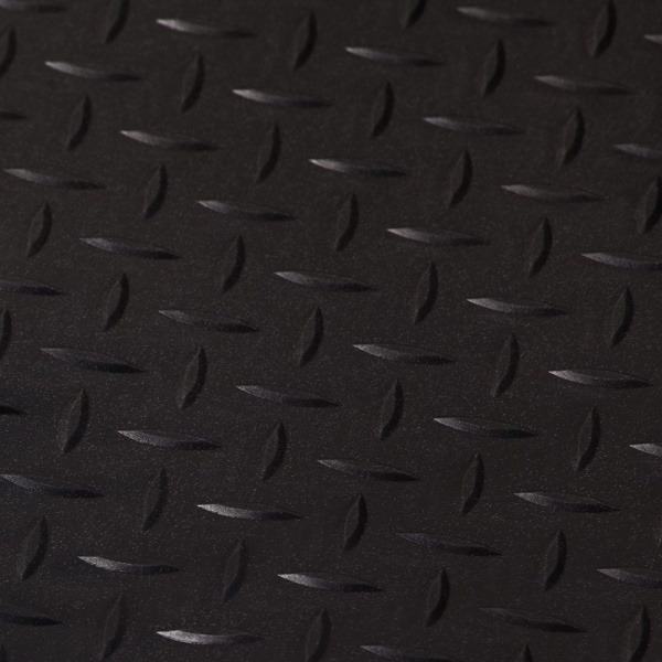 Коврик-дорожка резиновый РИФЛЕНЫЙ 3 мм 1,0*10м, против скольжения, черный