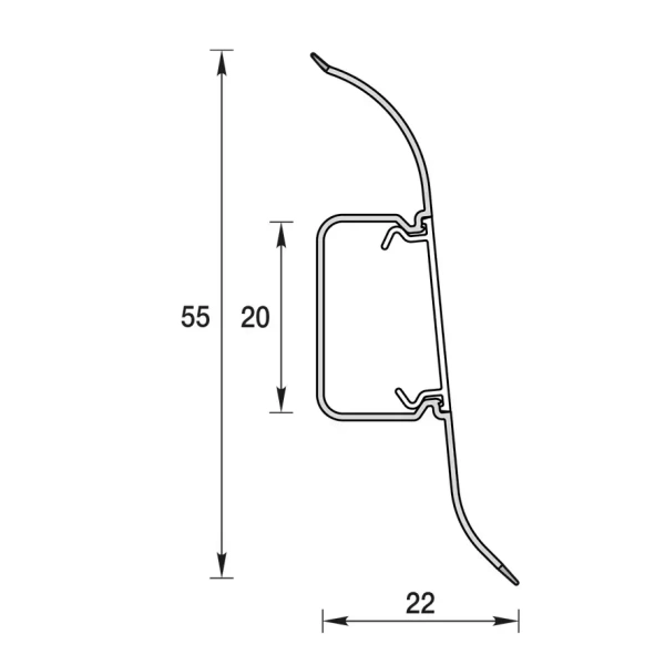 Плинтус "Классик" 55 мм